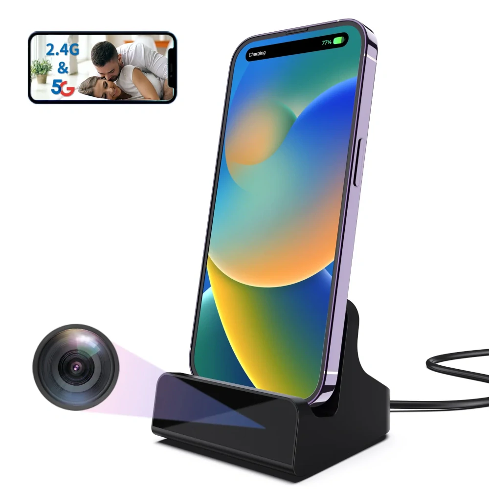 Nabíječka s USB-C konektorem a skrytou 2K WiFi kamerou - DC100Pro