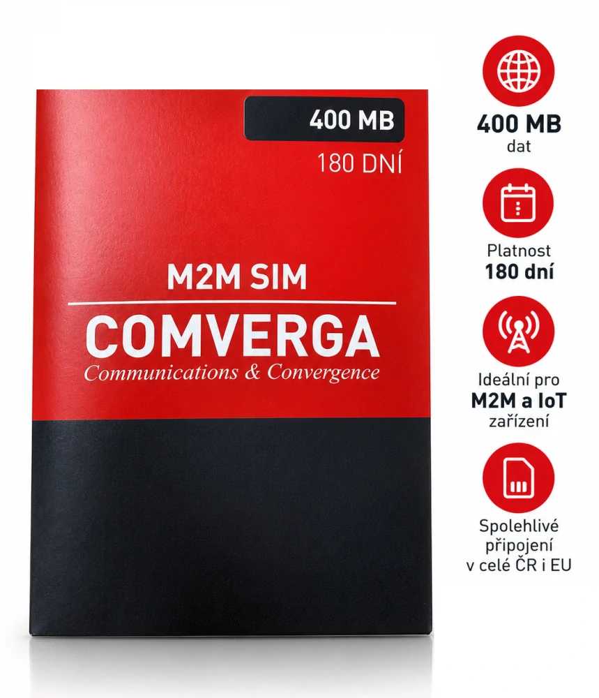 Předplacená datová SIM pro GPS lokátory a chytrá zařízení - COMVERGA