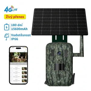 Kamerová 4G fotopast s 2K rozlišením a solárním panelem - A6