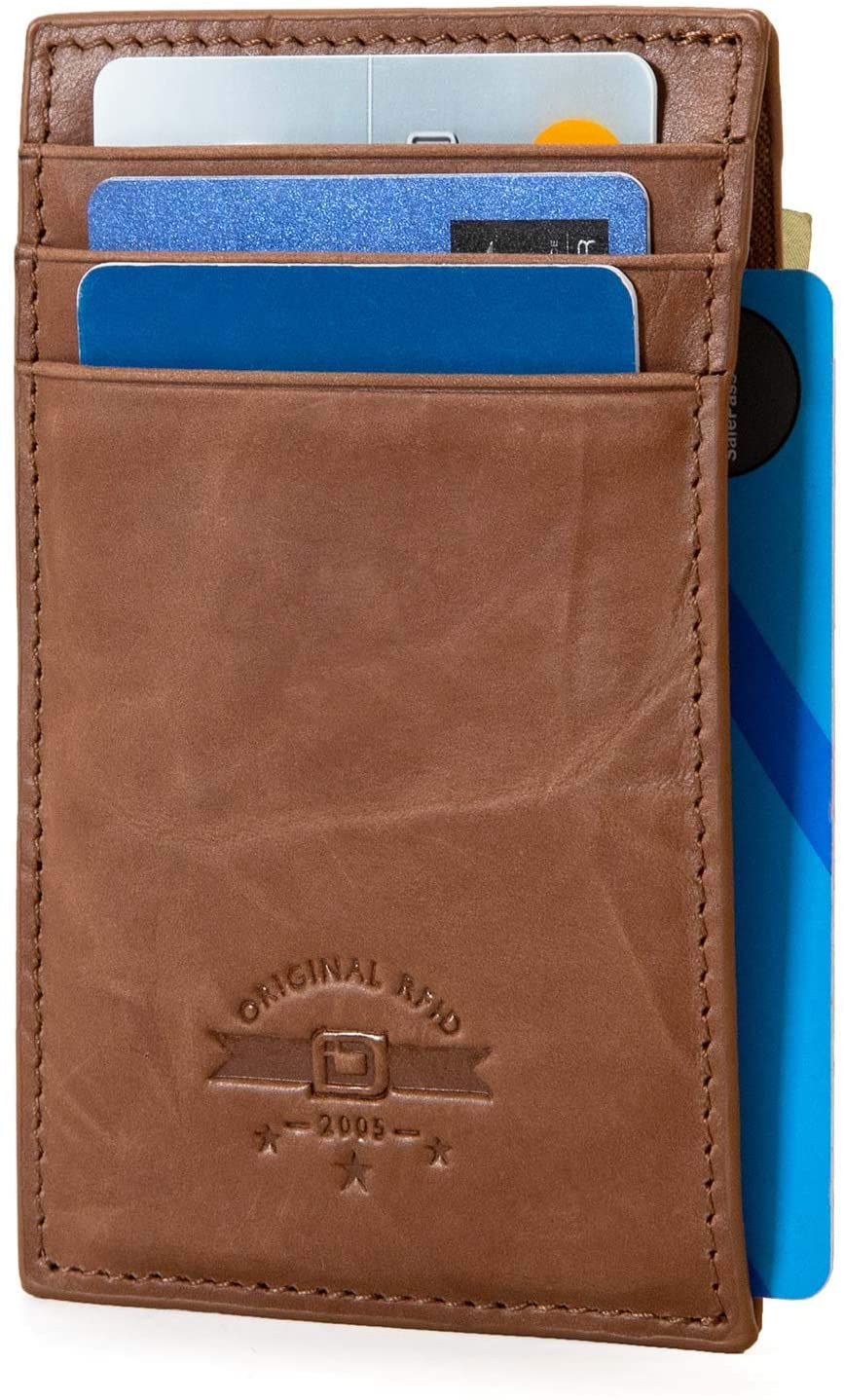 Ultra slim RFID kožená peněženka s otvírákem a klipem na bankovky