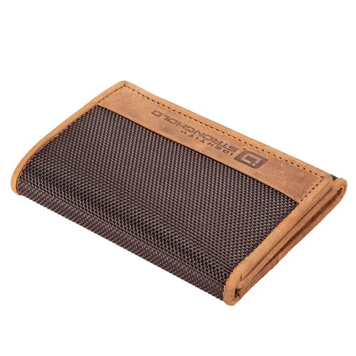 RFID stínící peněžeka - nylon / kůže