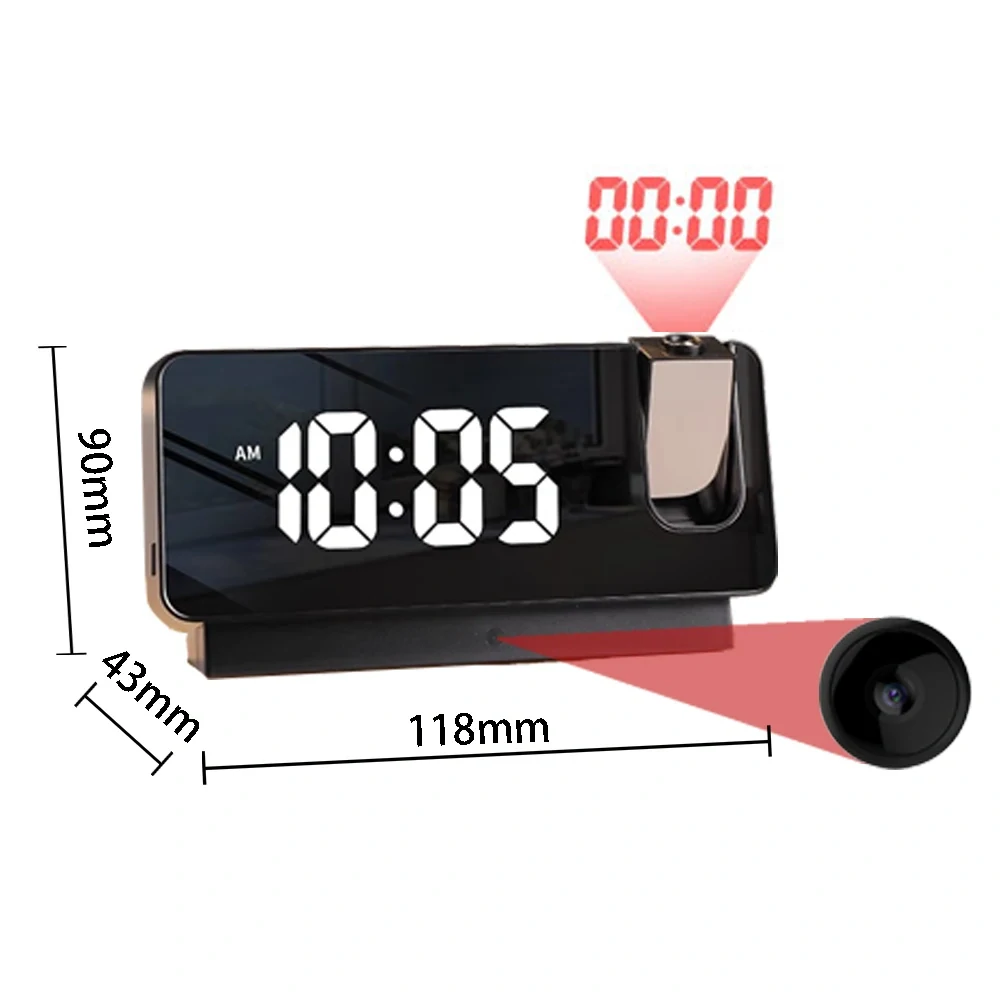 Skrytá FullHD IP kamera v digitálním budíku - S282A
