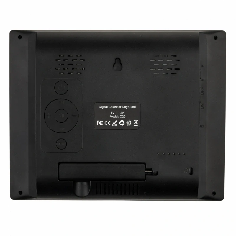 Digitální fotorámeček s hodinami a skrytou 2K kamerou - C20