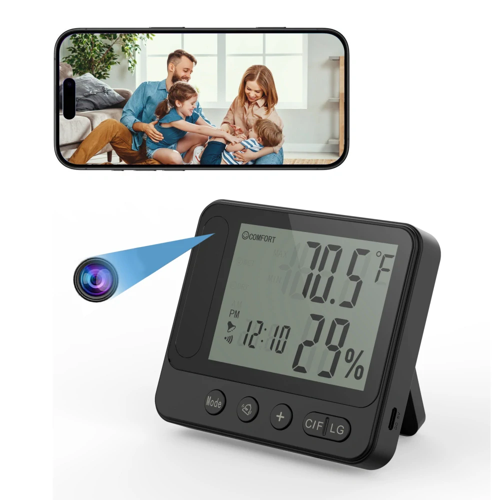 Meteostanice se skrytou Full HD WiFi kamerou - KP08