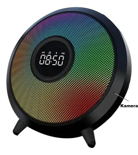 Bluetooth reproduktor s podsvícením a skrytou Full HD WiFi kamerou - RD-05BK