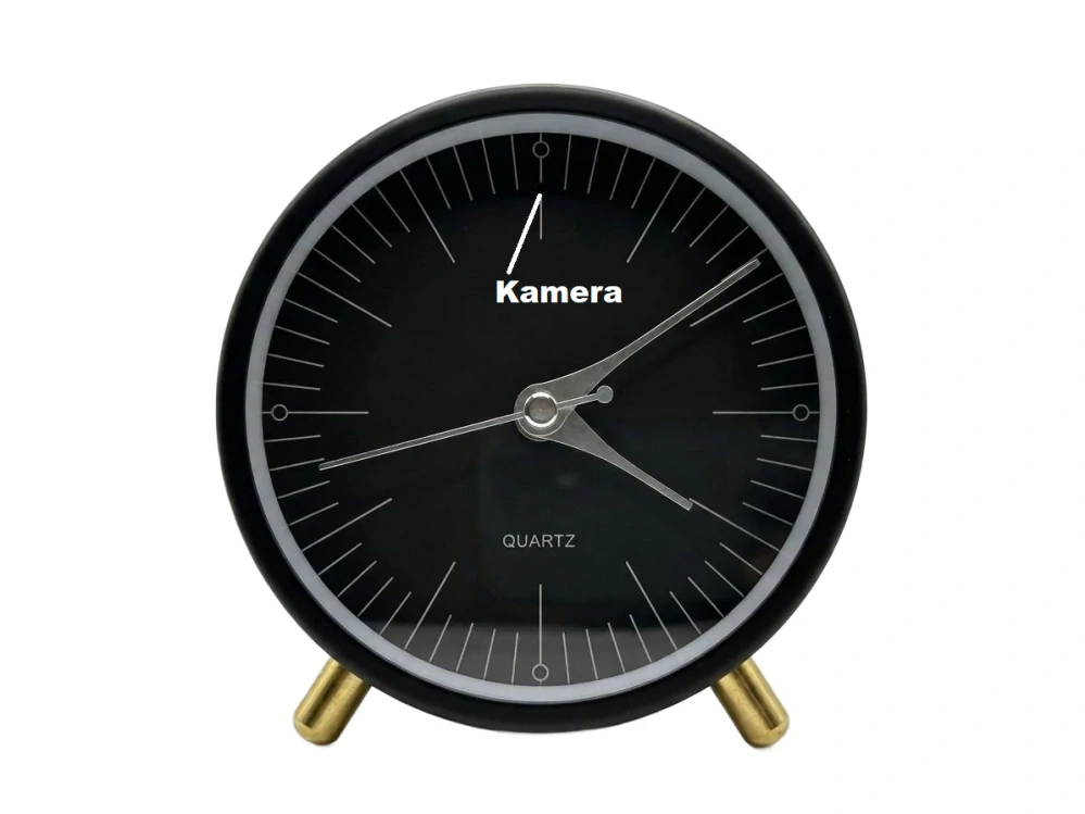 Analogový budík se skrytou Full HD WiFi kamerou - W217