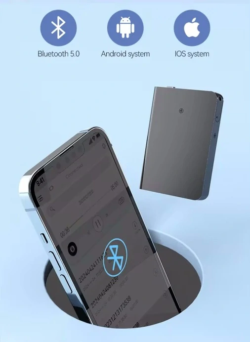 Tenký diktafon s Bluetooth přenosem a aplikací - WEM35