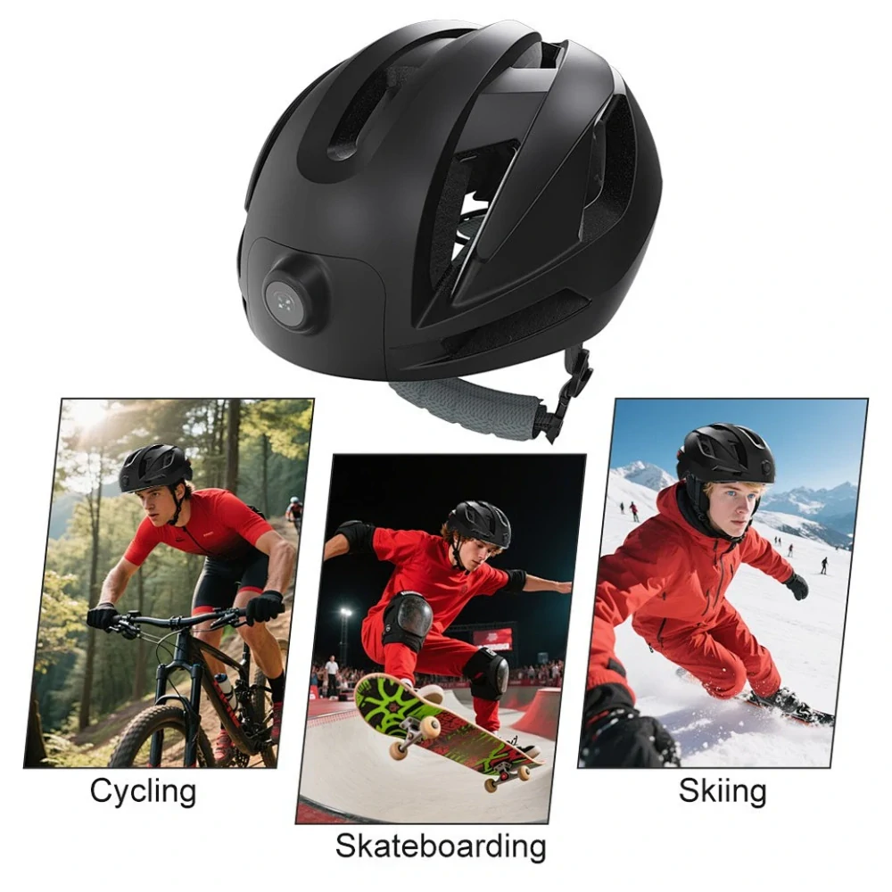 Multifunkční cyklistická helma se zabudovanou WiFi kamerou, handsfree a světlem - RAW3