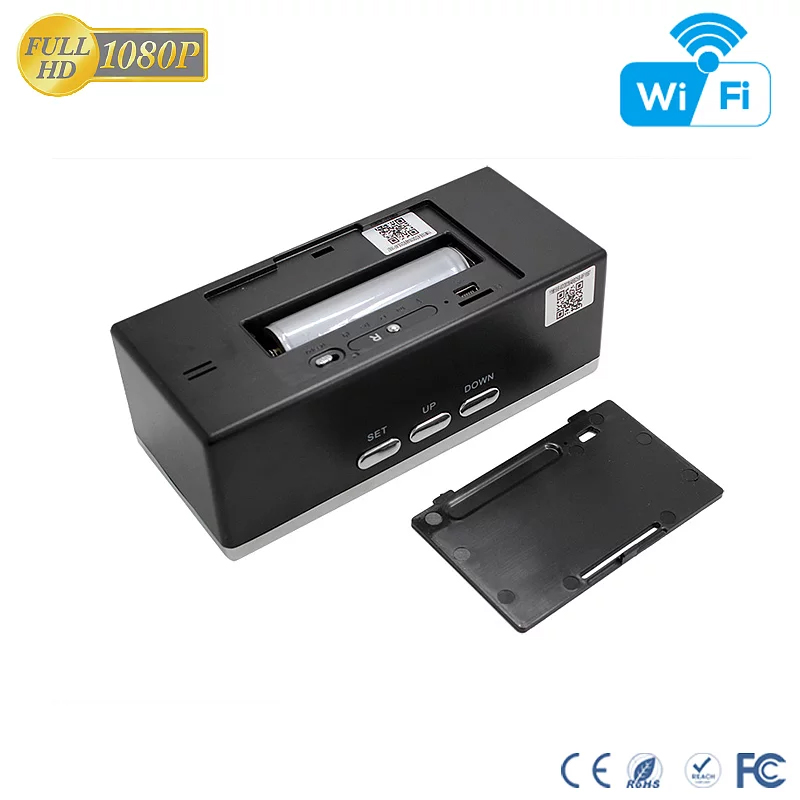 Digitální hodiny se skrytou IP kamerou - IP009