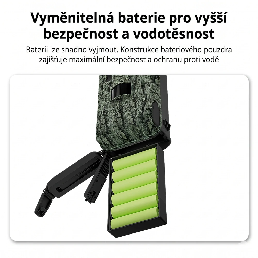 Kamerová 4G fotopast s 2K rozlišením a solárním panelem - A6