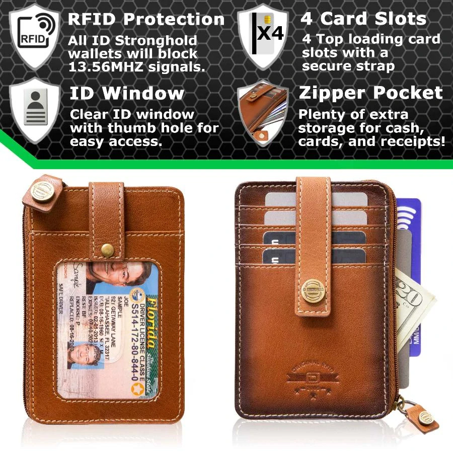 RFID kožená peněženka Mini - IDSH7054-abrn