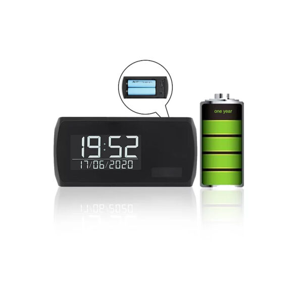 Digitální budík se skrytou IP kamerou a roční výdrží - LS006